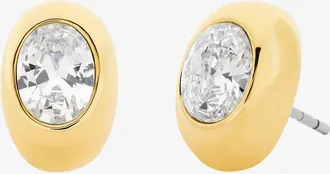 Michael Kors Oval Stone Stud Earrings