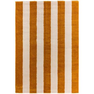 Sweeek Indoor rug with ochre and white stripes 120x160cm - Pablo