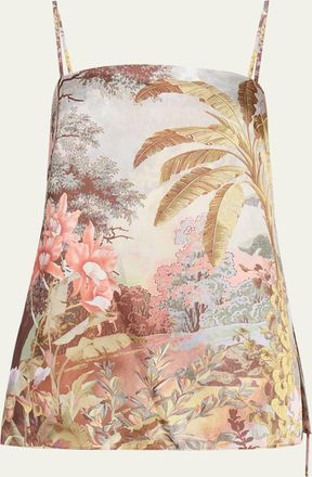 Kobi Halperin Gwen Sleeveless Botanical-Print Blouse
