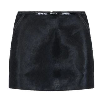 Elisabetta Franchi Dames, Rokken, Zwart, Maat: XS Leer