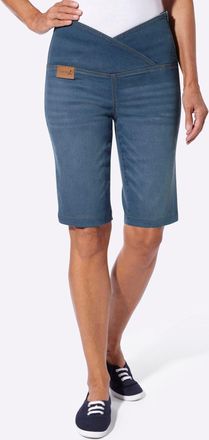 Casual Looks Jeansbermudas CASUAL LOOKS, Damen, Gr. 36, Normalgr&ouml;ssen, blau, bleached, 81% Baumwolle, 17% Polyester, 2% Elasthan, unifarben, kurz, Jeans Jeansbermu