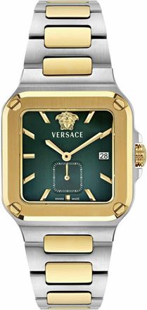 Versace Greca Edge Two-Tone Bracelet Watch, 38mm x 49mm in Two Tone at Nordstrom
