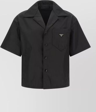 Prada short-sleeve camp-collar shirt jacket