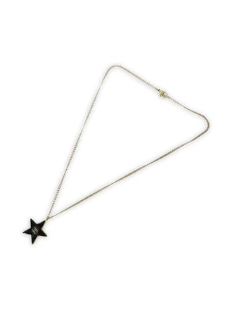 Chanel 2003 Gold Plated Enamel CC Logo Star Pendant Necklace costume necklace