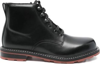 Bally Demi Boot - Heren - Veterlaarzen - Zwart - 42 1/2 EU - Leer - Schoenen