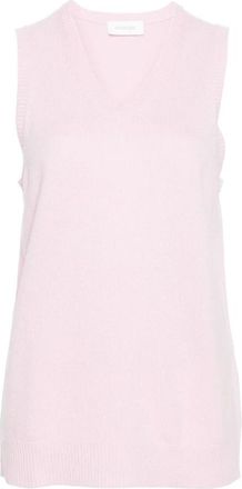 Sportmax V-hals Truien - Dames - V-hals truien - Roze - S - Wol - Truien & Vesten