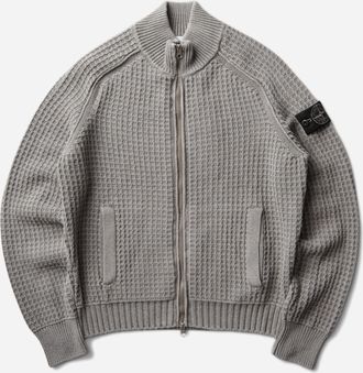 Stone Island Men s Mineral Dyed Zip-Up Cardigan Grey