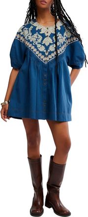 Free People Orson Shift Minidress in Indigo Combo at Nordstrom, Size X-Large
