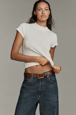 Pilcro Cyris Cotton Modal Turtleneck Tee