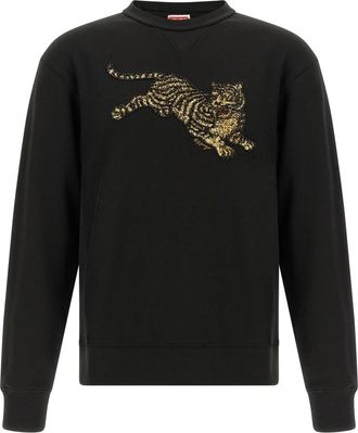Kenzo Jumping Tiger Sweatshirt - Heren - Sweatshirts - Zwart - S - Katoen - Hoodies & sweatvesten