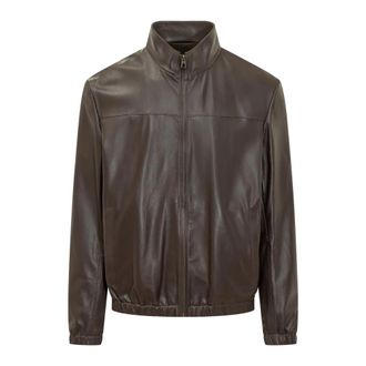 HUGO BOSS Nappa Leren Jas - Heren - Leren en Su&egrave;de Jassen - Bruin - M - Leer - Jassen