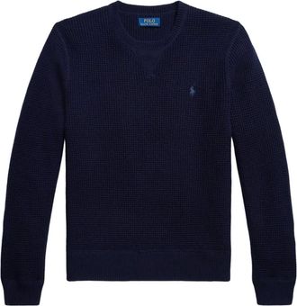 Polo Ralph Lauren Gebreide trui met borduurwerk - Blauw
