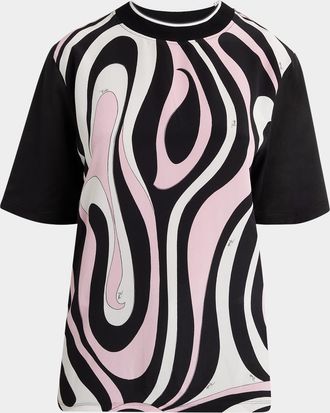 Pucci Marmo-Print Short-Sleeve T-Shirt
