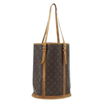 Louis Vuitton Pre-owned Bucket Bags, female, Brown, Size: ONE SIZE Pre-owned Bucket GM Shoulder Bag
