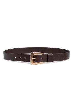 AllSaints Casual Leather Belt in Deep Brown at Nordstrom Rack, Size X-Large