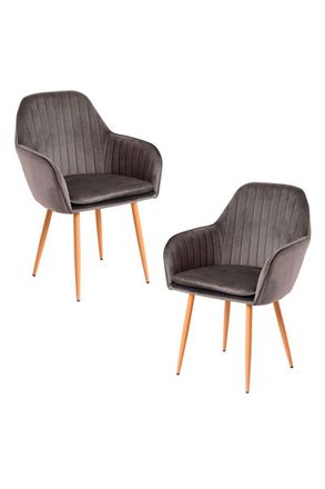 Regalos Miguel Packs Sillas Comedor - Pack 2 Sillas Chic - Gris Oscuro
