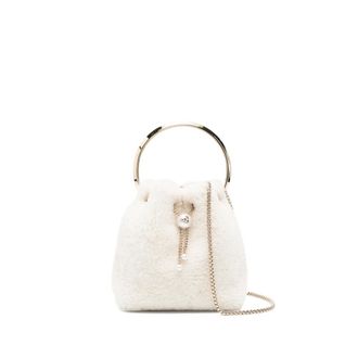 Jimmy Choo London Bon Bon Pearl-embellished Ring-handle Mini Bag