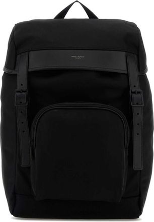 Saint Laurent Black Fabric City Backpack