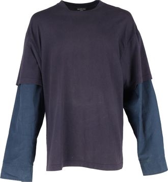 Balenciaga Balenciaga gelaagd T-shirt met lange mouwen in veelkleurig katoen