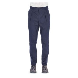 Pantaloni Torino Pantalone in cotone e cashmere sateen Gentleman 2 pences - male - PT Torino - Suit Trousers - Blue - S - Trousers