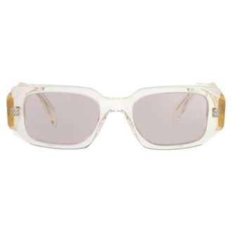 Prada Iveory Mirror Silver Rectangular Ladies Sunglasses PR 17WS 19X30N 49