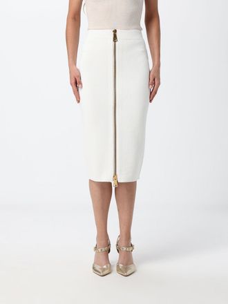 Elisabetta Franchi High-Waisted Midi Pencil Skirt in Jersey