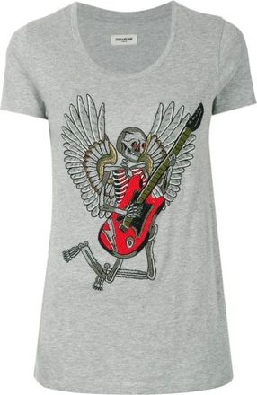 Zadig&Voltaire Tops, Dames, Grijs, M, Titan T-Shirt