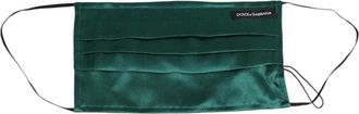 Dolce & Gabbana Accessories, unisex, Green, Size: ONE SIZE Pleated Face Mask