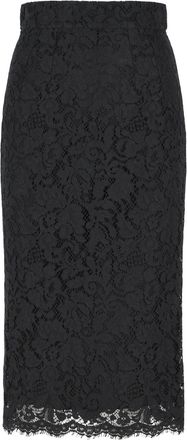 Dolce & Gabbana Schwarzer Rock aus Baumwollmischung