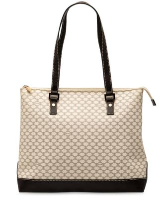 Celine 2000 Macadam Coated Canvas tote bag - Brown