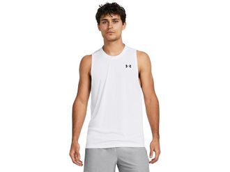 Under Armour Tech Tank Top Mens Clothing White/Black : LG, Polyester