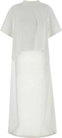 Balenciaga Train T-Shirt - Dames - Casual kleedjes - Wit - S - Katoen - Kleedjes