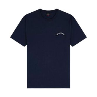 Paul & Shark Paul & Shark, T-Shirts, male, Blue, Size: XL Cotton Shark Print T-Shirt