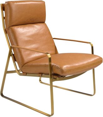 Angel Cerdá Sillón moderno de piel camel