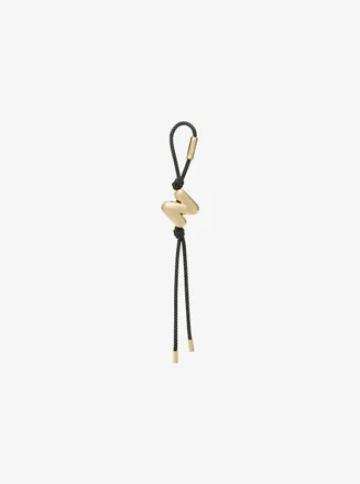 Michael Kors Initial Gold-Tone and Speckled Cord Bag Charm