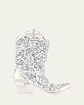 Judith Leiber Crystal Cowboy Boot Clutch Bag