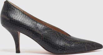 Twinset Python Print Leather Pumps with Medium Stiletto Heel