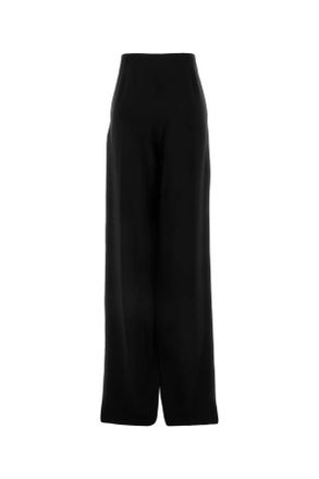 Saint Laurent Womens Black Silk Pant Noir Exterior: Pantaloni