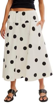Free People Betty Drop Waist Maxi Skirt in Clean Ivory Combo at Nordstrom Rack, Size Small