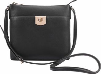 Paul Costelloe Womens Neva Leather Cross Body Bag - Black - One Size
