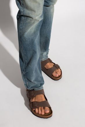 Birkenstock Arizona BS Slides, Mens, Brown