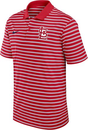 Nike St. Louis Cardinals Striped Victory Nike Mens Dri-FIT MLB Polo in Red | 02LX0IDPSCN-JDC