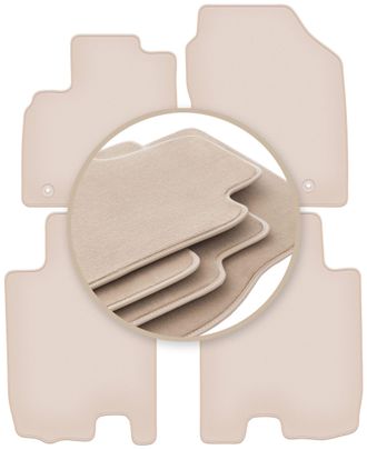 OEM Alfombrillas Beige Premium Para Honda Jazz Iii Hatchback 2008-2011