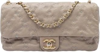 Chanel Pre-owned Classic Flap Shoulder Bag - Dames - Vintage Schoudertas - Beige - ONE Size - Vintage