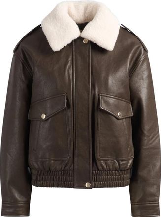 Michael Kors Jas met imitatiebont en shearling afwerking - Dames - Zomerjassen - Bruin - M - Jassen