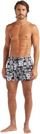 Vilebrequin Mens Tahiti Turtles Stretch Swim Shorts in Noir at Nordstrom, Size X-Large