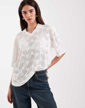 adidas Originals Maglia da calcio in pizzo bianco nuvola