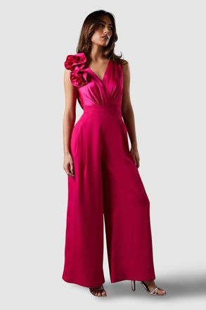 Coast Corsage Cowl Back Jumpsuit in Pink at Nordstrom, Size 4