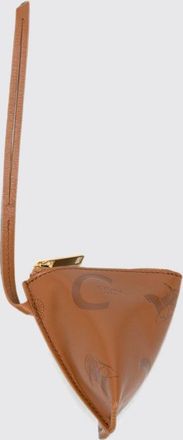 Celine Portamonete portachiavi in pelle di agnello liscia con logo stampato