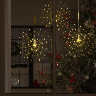 Berkfield Home Outdoor Christmas Firecrack Lights 10pcs Warm White 20cm 1400LEDs